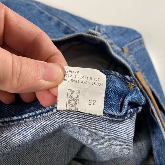 Vintage 80s Union Made Lee Riders 22 Relaxed fit jeans womens size 31x27 - Picture 6 of 10